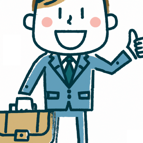 DALL·E 2023 01 07 07.03.13 illustration of a happy salesman